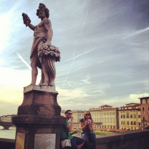 Gelato by the Arno in Florence