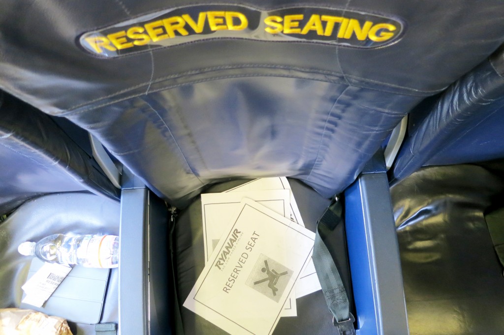 Ryanair's reserved seats