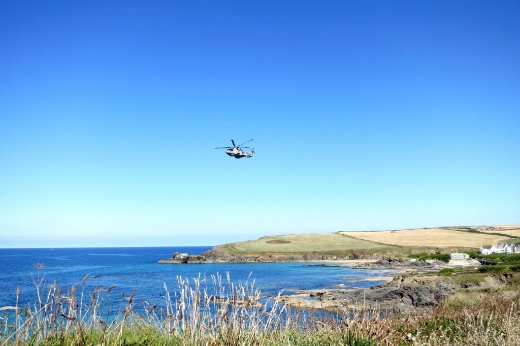 heli over Cornwall