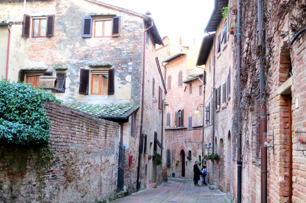 Certaldo Alto streets in Tuscany