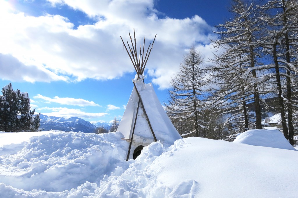 Tee Pee in the snow