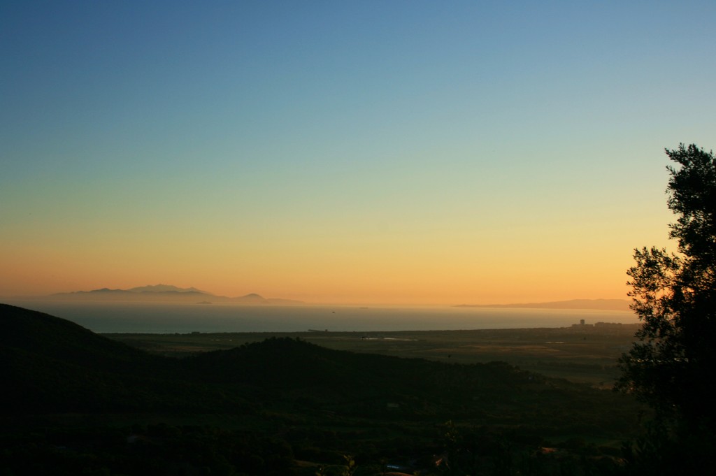 Scarlino Castle view over Maremma