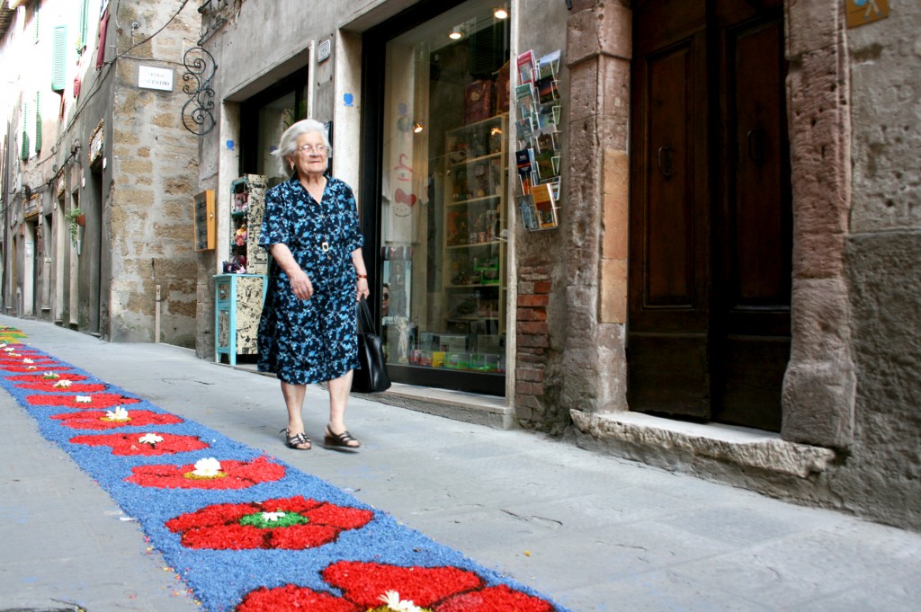 Nonna at the Infiorata Pitigliano