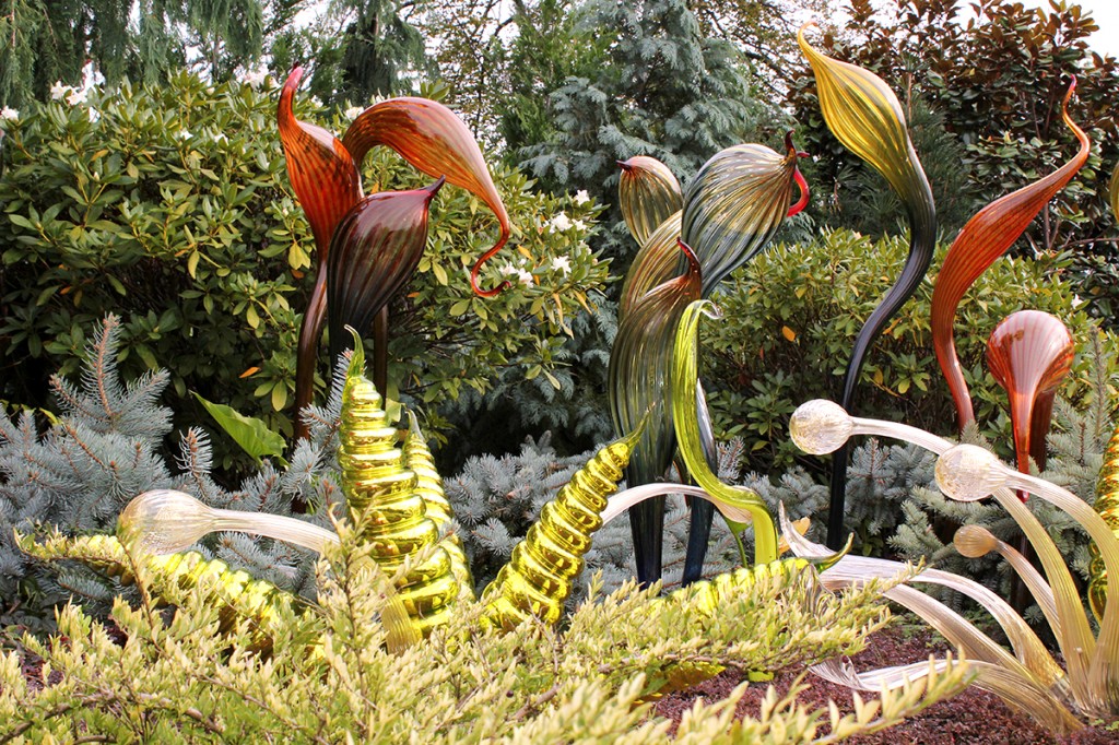 Chihuly chandeliers in Seattle