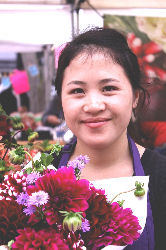 Flower seller at Ballard Farmers Marker