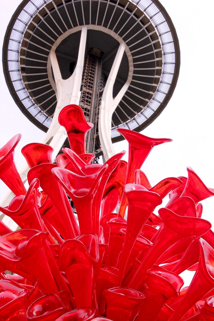 Red Chihuly in Seattle Space Needle