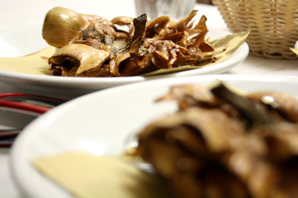 fried artichokes in Rome, Italy