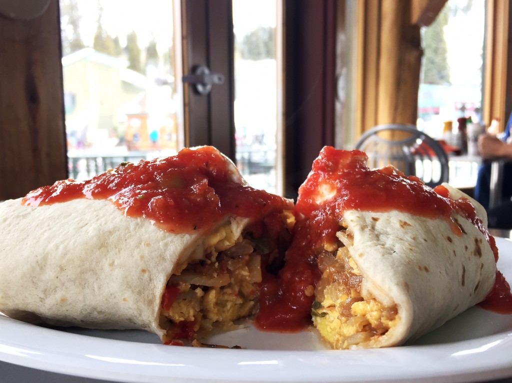 Breakfast burrito at Targhee