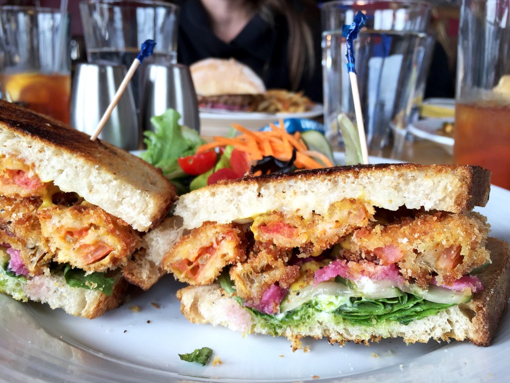 Branding Iron fried tomato sandwich