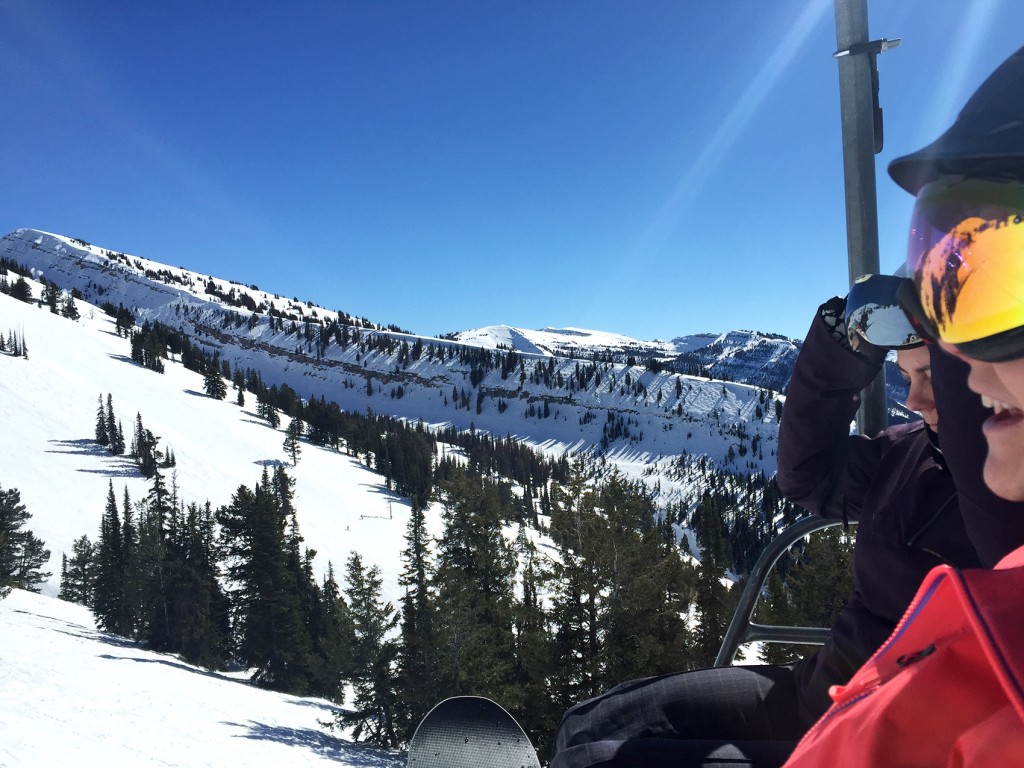 Snowboarding in Targhee