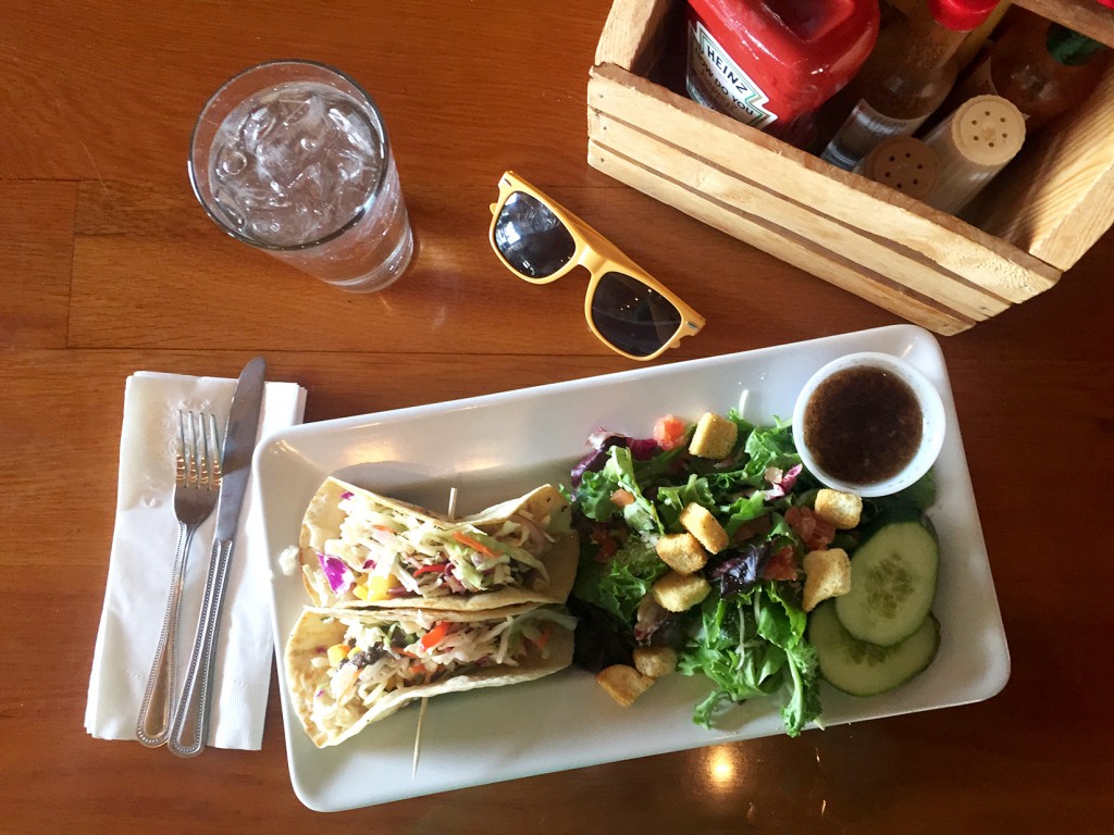 Taco lunch at the Trap Bar in Targhee