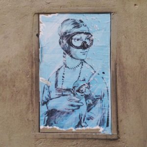 Blub Lady and ermine street art in Florence